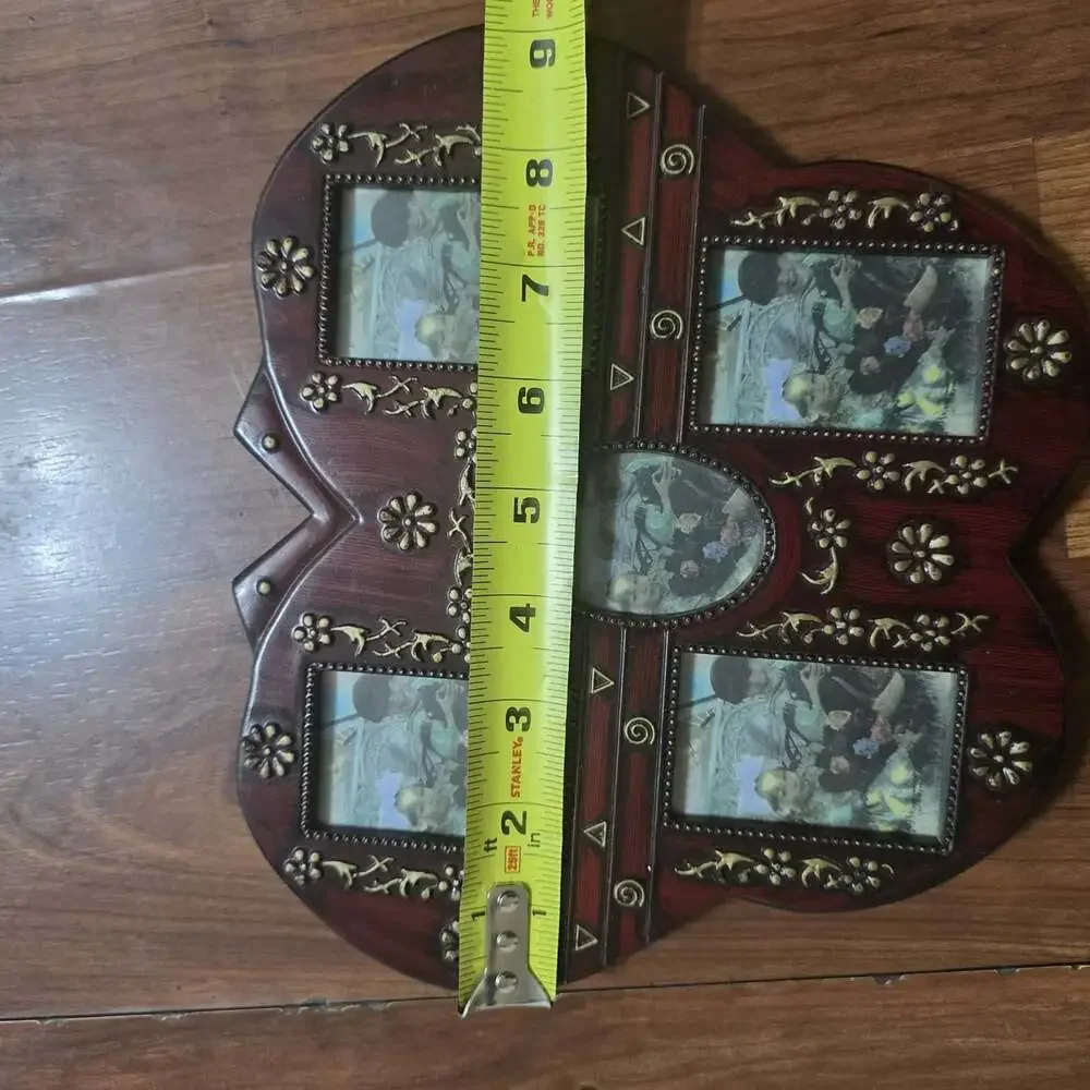 Set of Vtg Like Brown Butterfly Shape Plastic 5 Mini Multi-Photo Collage Frames